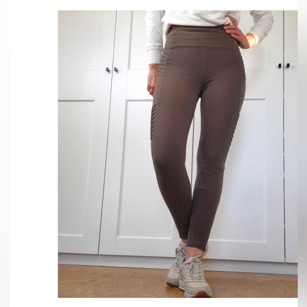 Athleta Delancey Moto Zip Ankle High Rise Sz XS